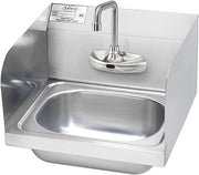 Krowne HS-68 Hand Sink, Wall Mount, 12-1/2"W x 9-3/4"D x 5-5/8" deep Bowl, 4" OC Electronic Faucet, 4-1/2" Double Bend spout, 7-3/4"H backsplash, Includes: Control Module