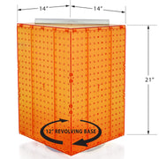 Azar Displays Pegboard + Hooks / Orange / 14 inches Display Racks