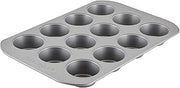 Farberware Bakeware Nonstick Muffin & Cupcake Pans, 12-Cup, Gray