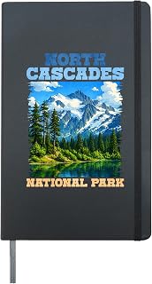 North Cascades National Park Hardcover Journal, Black