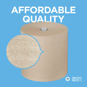 Pacific Blue Ultra 8" High-Capacity Recycled Paper Towel Rolls by GP PRO (Georgia-Pacific) – 6 Count (Pack of 1), Paper, Brown, Pack of 6, Model 26495