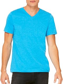 BELLA+CANVAS Bella + Canvas Unisex Jersey Short-Sleeve V-Neck T-Shirt S NEON BLUE
