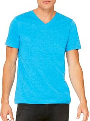 BELLA+CANVAS Bella + Canvas Unisex Jersey Short-Sleeve V-Neck T-Shirt 2XL NEON BLUE
