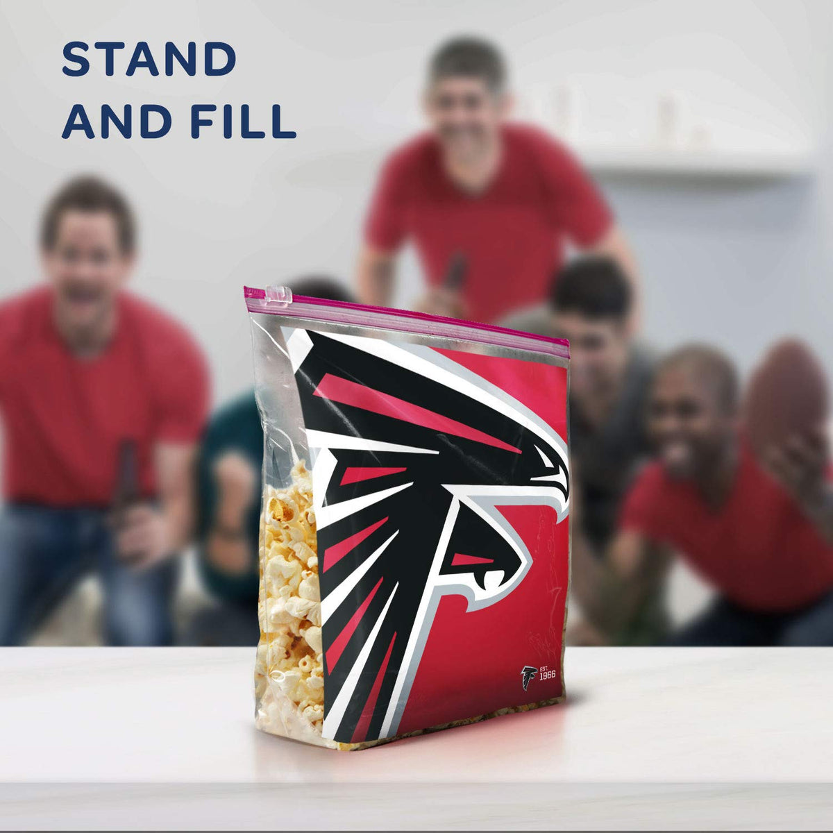 Slider Storage Gallon Bag by Ziploc – 20 Count (Pack of 1), 1.0 gallons, Atlanta Falcons, Model 305543
