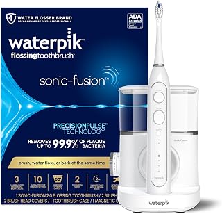 Waterpik Sonic-Fusion Flossing Electric Toothbrush Water Flosser, White