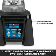 Programmable Blender with 64 oz. Copolyester Jar by Waring – 48 Ounce Copolyester Jar, 48.0 fluid_ounces, Metal, Black, Model MX1300XTXP