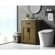 Alden Bathroom Vanity Chestnut Brown by Lighting Design – Wood, Chestnut Brown, Model VF29724MCB