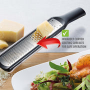 Multi-Purpose Grater by GEFU – Fein- und Grobreibe, Stainless Steel, Silver/Black, Model GF24-50480