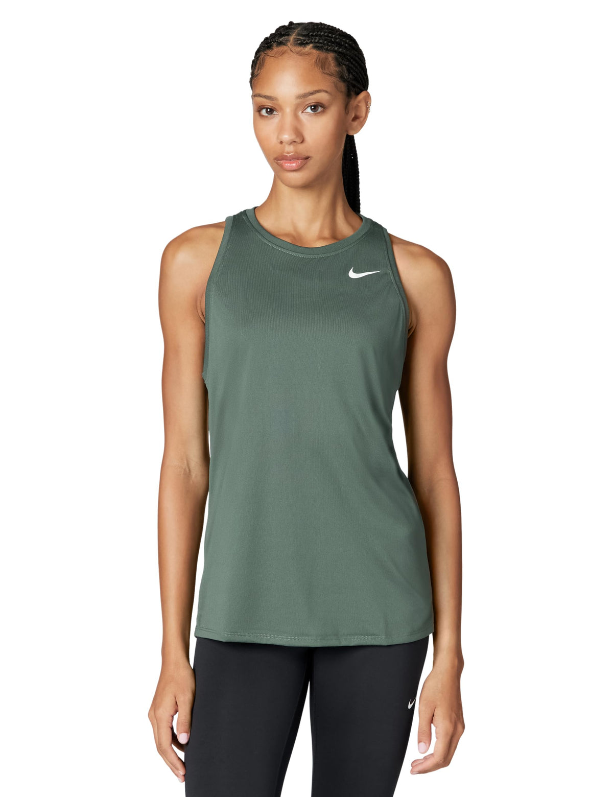 Women's Dri-FIT Legend Training Tank by Nike – Polyester, Camo Green/White, Model DX0701