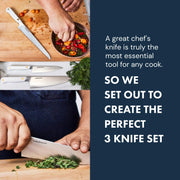Kitchen Knife Set by hedley & bennett – 13.5" Bread Knife, Beskar, Pack of 3, Model BUND-KNF-06