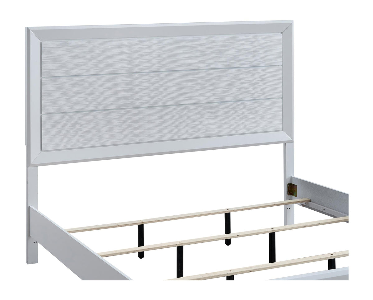 Mars Queen Bed White by Glory Furniture – Wood, White, Model G001700A-QB