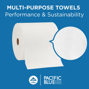 Pacific Blue Ultra, 8” High-Capacity Paper Towel Rolls, White, 1150 Linear Feet Per Roll, 6 Rolls Per Case by Georgia-Pacific – 6 Count (Pack of 1), Paper, White, Model 26490