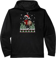 Ugly Xmas Funny Santa Hat Emu Bird Christmas Performance Hoodie