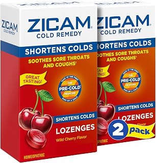 Zicam Cold Remedy Zinc Lozenges, Wild Cherry Flavor, 25 Count (Pack of 2)