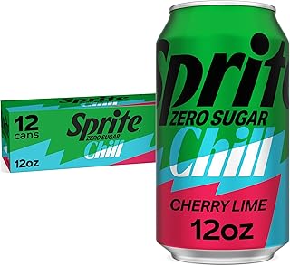 Sprite® Chill Zero Sugar Cherry Lime Natural Flavor Soda Soft Drink Cans, 12 fl oz, 12 Pack