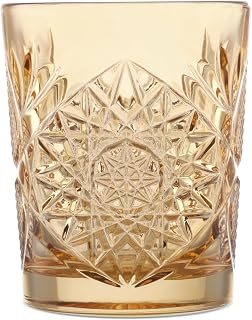 Libbey 71100 Drinking Glass/Cocktail Glass, D.O.F. HOBSTAR, 355 ml, Orange, Set of 12