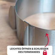 313022E1 Ring Cake Tin by Westmark – Tortenring Höhe 15 cm, Stainless Steel, Gray, Model 4015115