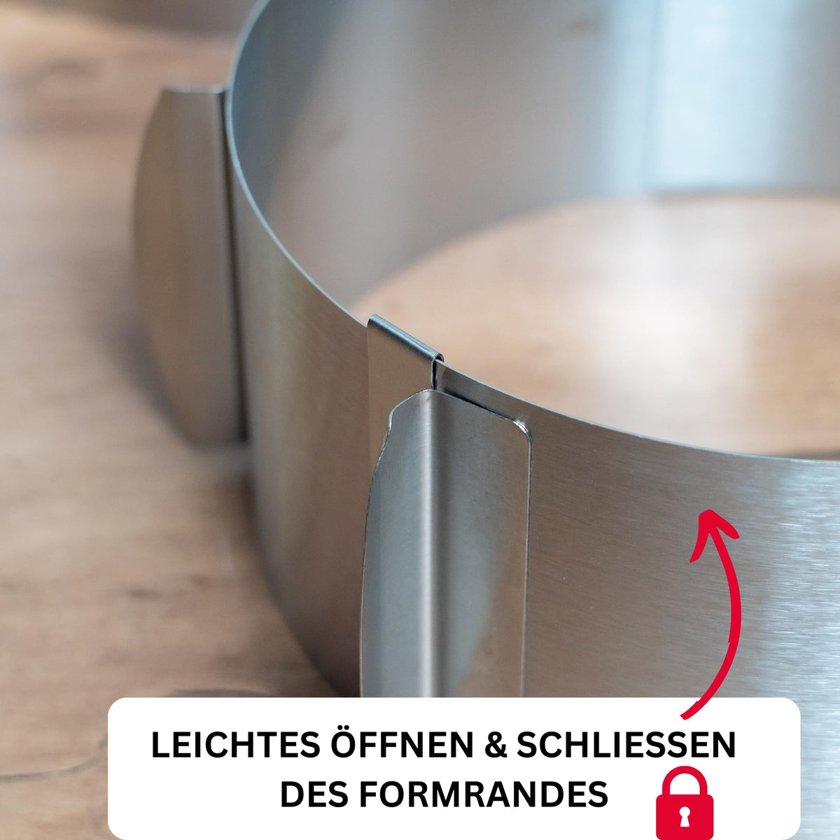 313022E1 Ring Cake Tin by Westmark – Tortenring Höhe 15 cm, Stainless Steel, Gray, Model 4015115