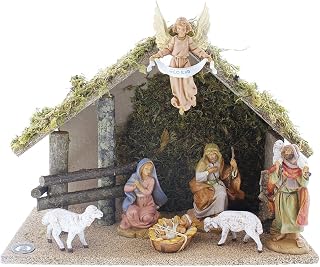 Fontanini by Roman Figure Centennial Nativity Set with Italian set 7-Piece 5-Inch Each
