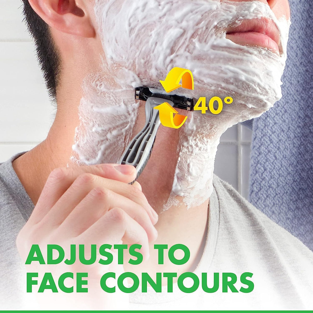 Mach3 Disposable Razors for Men by Gillette – 6 Count (Pack of 1), Black, Model 047400303744