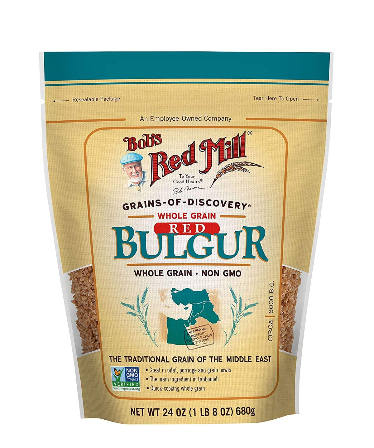 Bulgur Hard Red Wheat by Bob's Red Mill – 96 Ounce (Pack of 1), Pack of 32