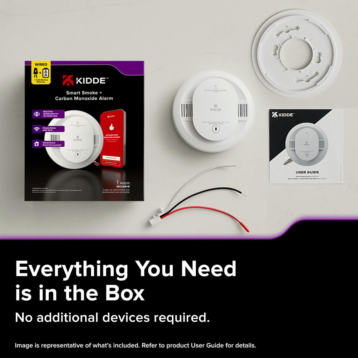 Kidde Smart Smoke & Carbon Monoxide Detector / 5 Inches / White Combination Smoke & Carbon Monoxide Detectors