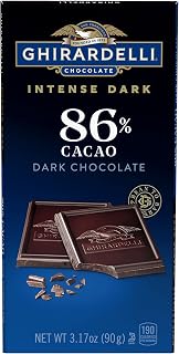 Ghirardelli INTENSE DARK Chocolate Bar, 86% Cacao, 3.17 Oz Bar (Pack of 12)