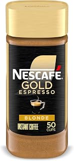 Nescafe NESCAFÉ Gold Espresso Blonde Instant Coffee, 3.5 oz Jar | Blonde roast instant espresso; single 3.5 oz (100 g) jar