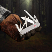 Farmer X Alox Swiss Army Knife - 10 Function Pocket Tool by Victorinox – Medium, Stainless Steel, Silver, Model 0.8271.26