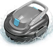 2026 New Steelite Cordless Robotic Pool Cleaner for Above Ground Pools | Dual Motors, Self Parking, 120 Mins Runtime, Picks Up Leaves & Dirt, Automatic Operation