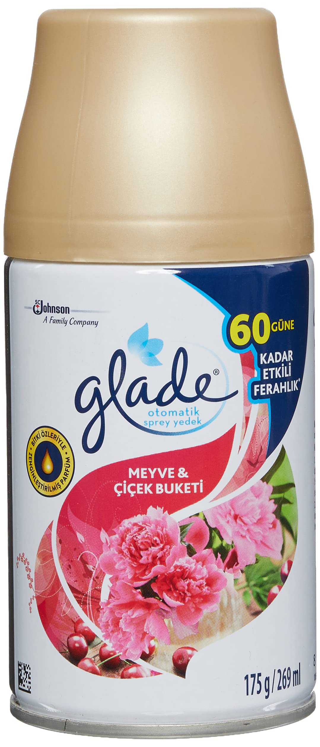 Automatic Spray Air Freshener Refill | Blooming Peony and Cherry - 269 ml Each (Pack of 3) by Glade – White with Pink and Red Accents, Pack of 3, Model 692637