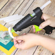 Essentials Series 40 Watt Full Size High-Temperature Hot Glue Gun for Crafting by Surebonder – 1 Pack, Plastic, Black and Green, Model H-270
