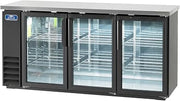 Arctic Air ABB72G 73-Inch Glass 3-Door Commercial Back Bar Refrigerator, 20.7 Cubic Feet and 84 6-Packs Capacity, 115v