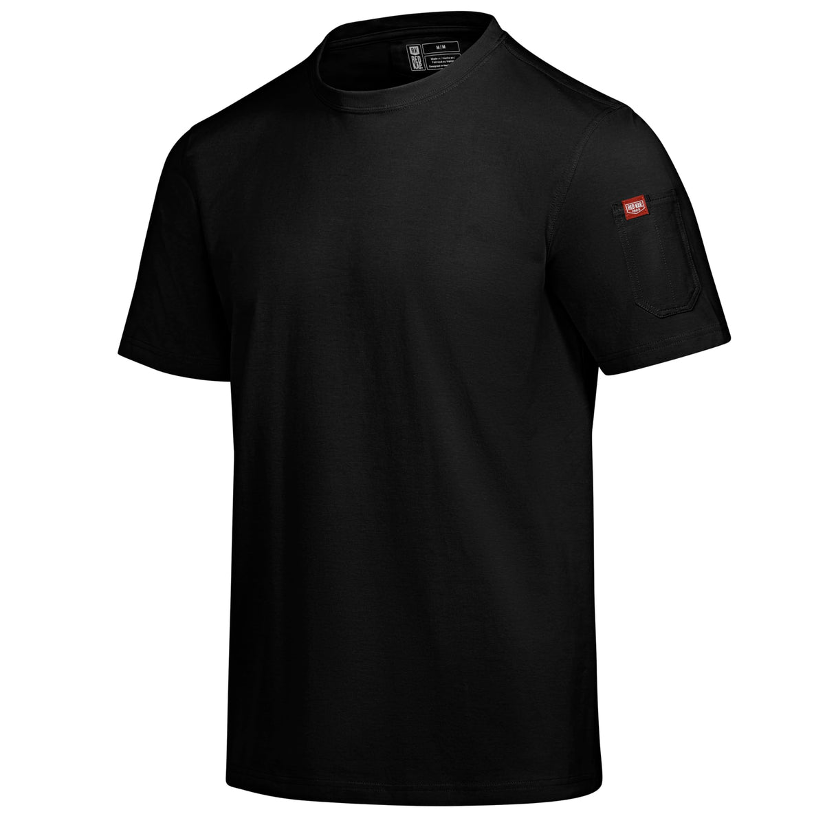 Men's Short Sleeve Midweight Performance Tee by Red Kap – Large, Cotton, Black, Model S4K6BK SS L