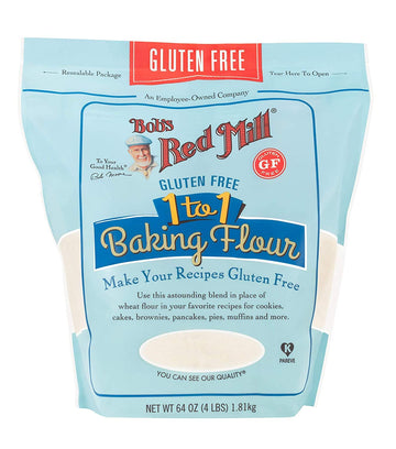 1 To 1 Baking Flour (Pack of 2) by Bob's Red Mill – 4 Pound (Pack of 2), Pack of 2