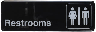 Medium, Black/White by Winco – 1 Count (Pack of 1), Plastic, Black/White, Model SGN-313