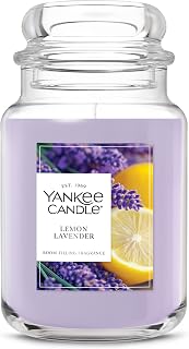 Yankee Candle Lemon Lavender Scented Candle, 22oz Large Jar with up to 150 Hour Burn Time, Giftable, Birthdays