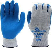 SHOWA Atlas 300 Original 1994 Crinkle Grip Work Gloves,for Construction, Landscaping, Gardening, & Masonry