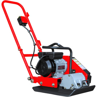 2 HP Electric Vibratory Plate Compactor Tamper for Gravel Soil Compaction by Tomahawk Power – Metal, Red, Model eJXPC50