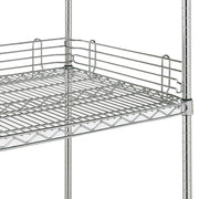 4" H Shelf Side Ledge by METRO – 17"L x 18"W x 4"H, Alloy Steel, Chrome, Model L18N-4C