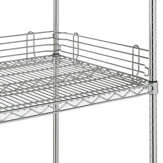 4" H Shelf Side Ledge by METRO – 17"L x 18"W x 4"H, Alloy Steel, Chrome, Model L18N-4C