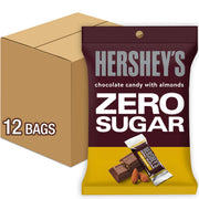 Zero Sugar Chocolate with Almonds Candy Bags by HERSHEY'S – 3 Ounce (Pack of 12), Unavailable