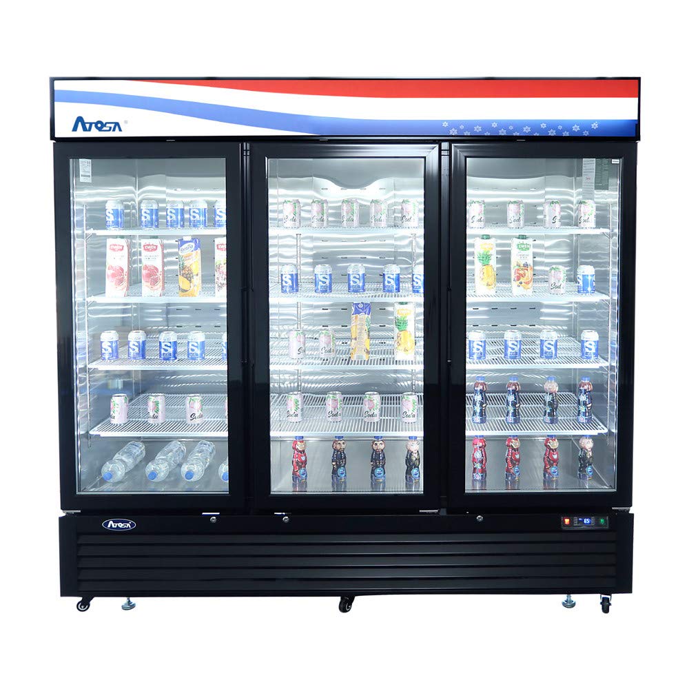 Three Section Refrigerator Merchandiser by Atosa – 69.5 cubic_feet, Model MCF8724GR