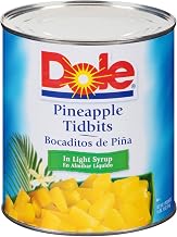 Dole Pineapple Tidbits In Light Syrup, Number 10 Can -- 6 per case.