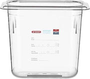 Araven Polycarbonate Food Pan with In-Mold Label, GN 1/9, 6", Clear