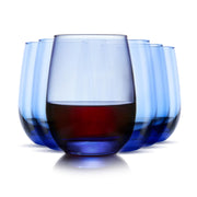 Libbey Classic Blue 6 (15.25 oz) / 15.3 Ounces / Modern Wine Glasses