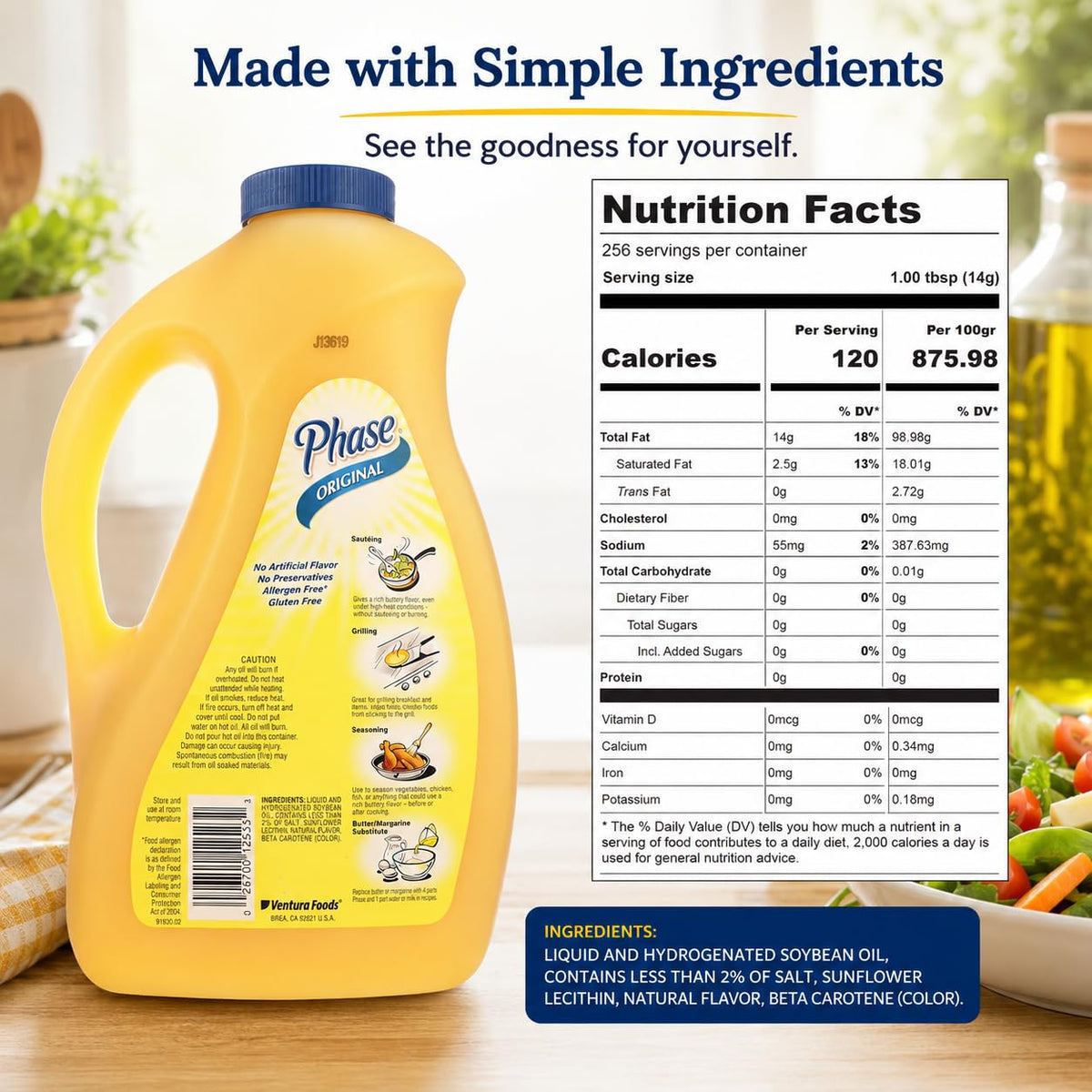 Ventura Foods Original / 12.01 x 7.59 x 4.76 inches / 1 Vegetable