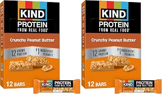 KIND Protein Bars, Crunchy Peanut Butter, Gluten Free, Healthy Snacks, 12g Protein, 12 Count (Pack of 2)