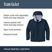 Team Jacket by Port Authority – Large, 100 %,100 % Polyester,Nylon, Bright Navy/ Light Oxford, Model 241804