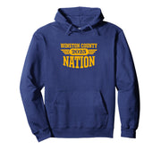 Winston County High School Nation 2025 HS Pullover Hoodie by Winston County Yellow Jackets – Polyester, Blue, Model CKPCN5TND85